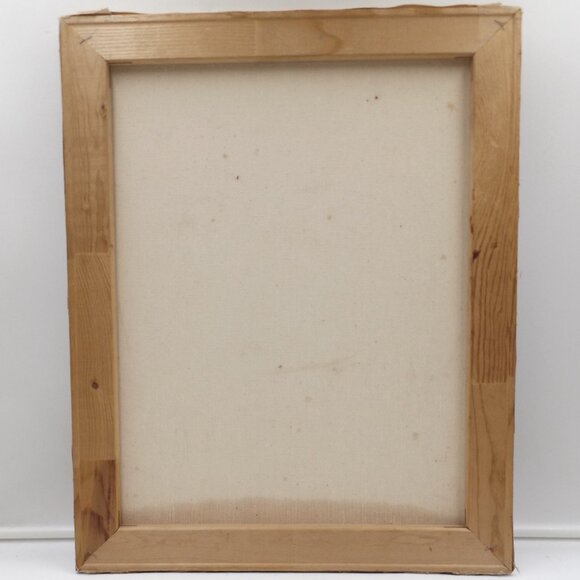 Vintage Surrealist Painting by Showalter (1974) – 20x16 Abstract Face with Silho - Picture 3 of 5